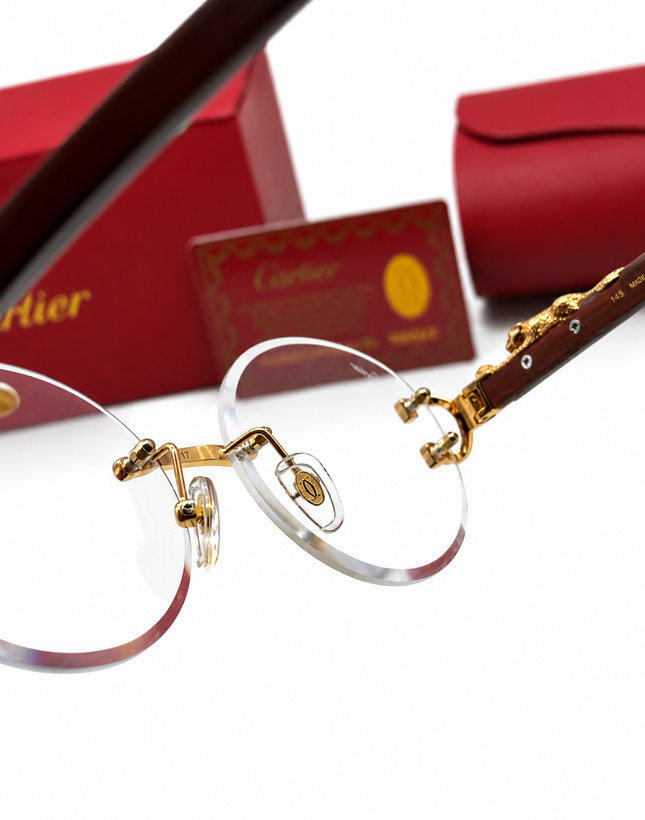 عینک زنانه لوکس کارتیهCartier CT0561اورجینال|دسته چوب