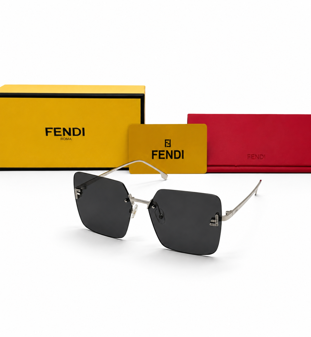 عینک آفتابی زنانه فندیFendi fe4082 اصل|ظرافت ایتالیایی با فریم بزرگ و ترند