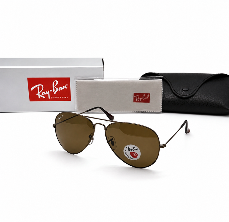 عینک آفتابی ریبن خلبانی(اویتور)Rayban Rb3026 پلاریزه اصل|یونیسکس