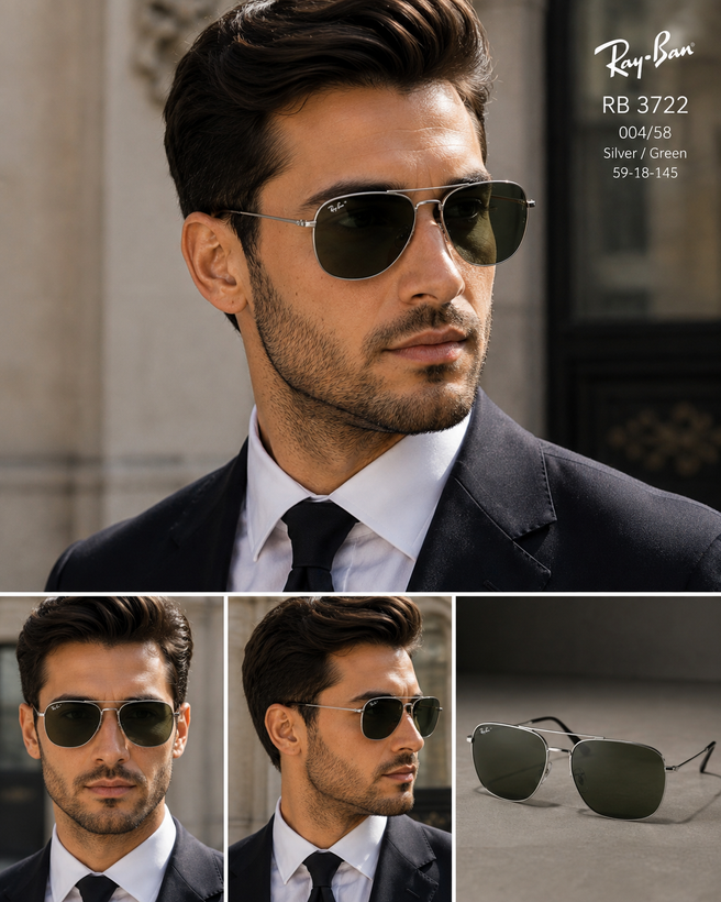 عینک آفتابی مردانه ریبنRayban rb3722 پلاریزه اصل|polarized